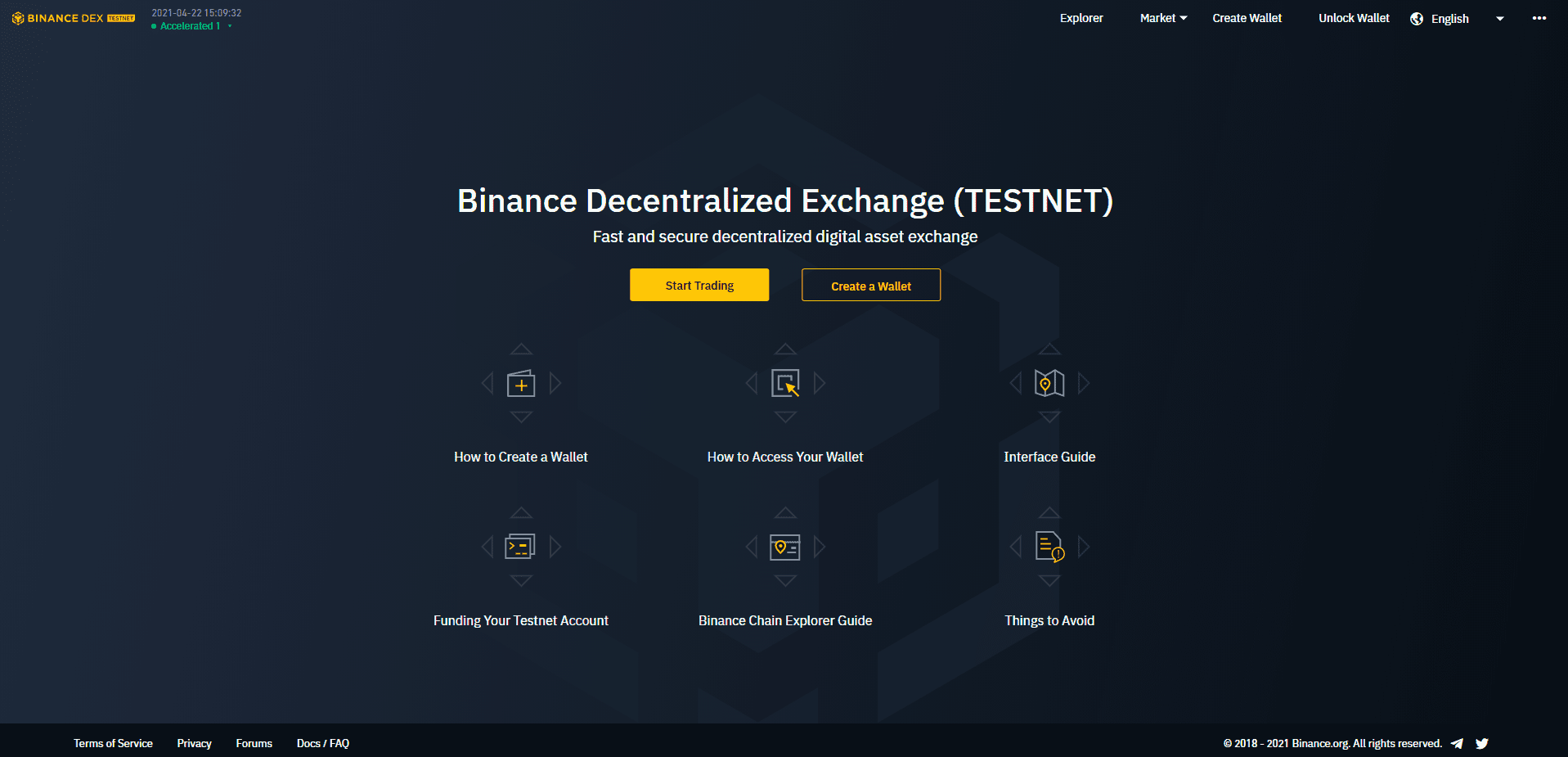 binance dex site