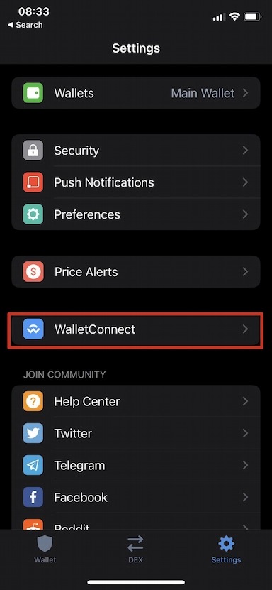 Como usar a  carteira de criptomoedas WalletConnect?