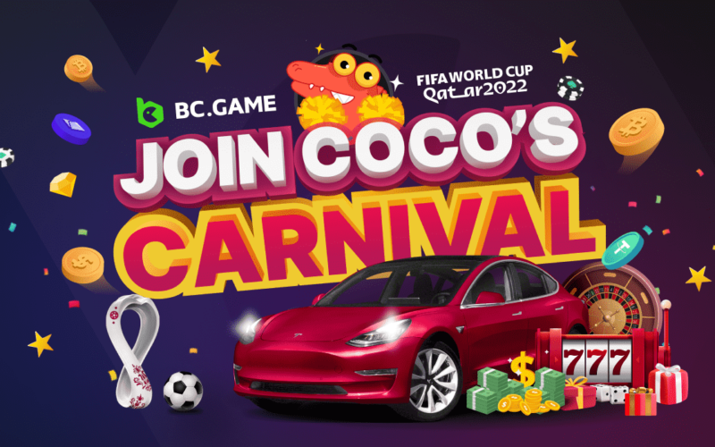 Junte-se ao Coco’s Carnival agora e ganhe até US$2.100.000 ou um TESLA