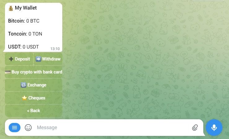Telegram adiciona USDT Stablecoin a sua carteira para enviar e receber criptos