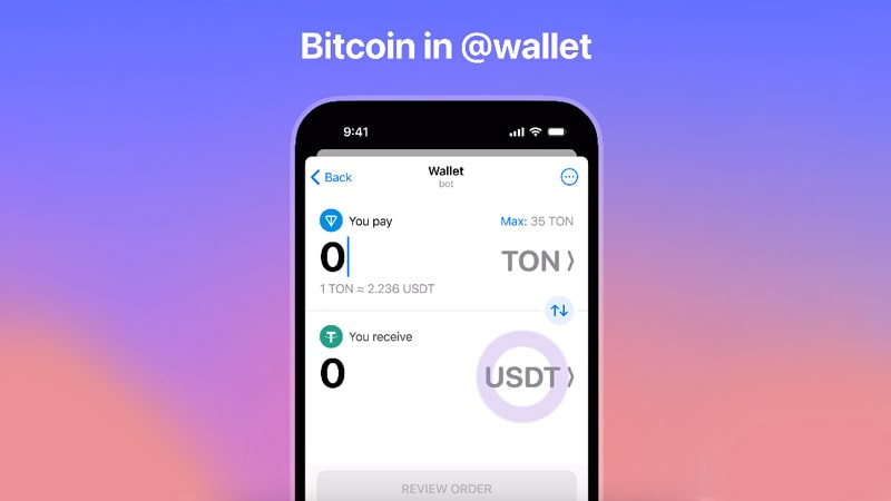 Wallet do Telegram agora permite compra, saque e troca de Bitcoin para usuários