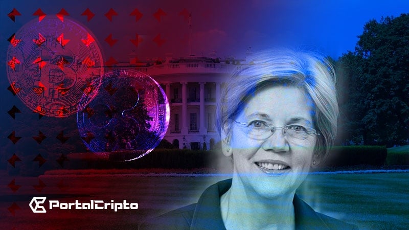 Ameaça às Criptomoedas: Elizabeth Warren impulsiona proibição nos EUA, diz especialista