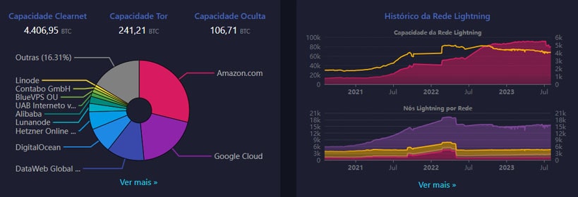 Google e Amazon: Gigantes da Nuvem Comandam Metade dos Nós da Rede Bitcoin Lightning