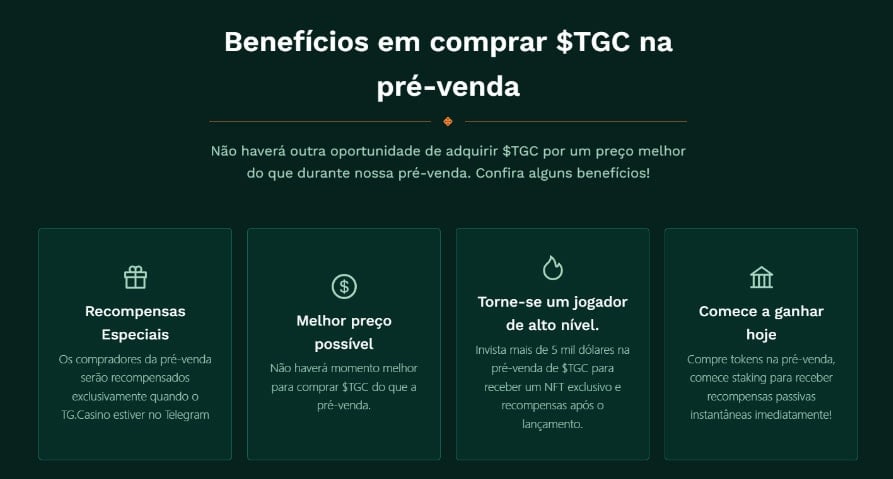 Agora é o momento perfeito para comprar $TGC