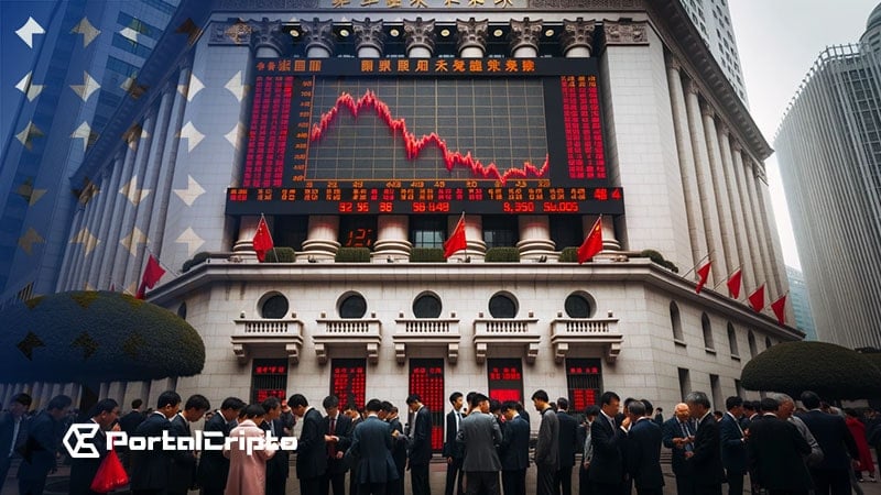 Mercado de Ações Chinês: Saída de Capitais Alcança Marca Histórica de US$ 5,1 Bilhões