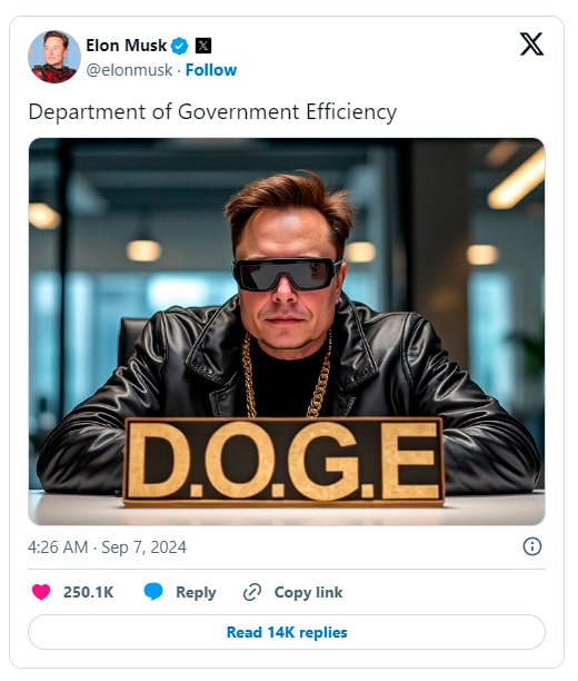 Influência de Elon Musk no Mercado de DOGE Diminui Notavelmente