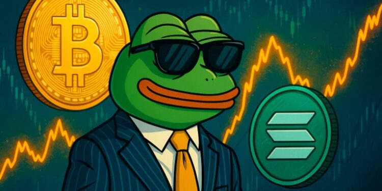 Preço do Bitcoin oscila à espera do anúncio do FED enquanto Wall Street Pepe estreia na Solana como memecoin explosiva