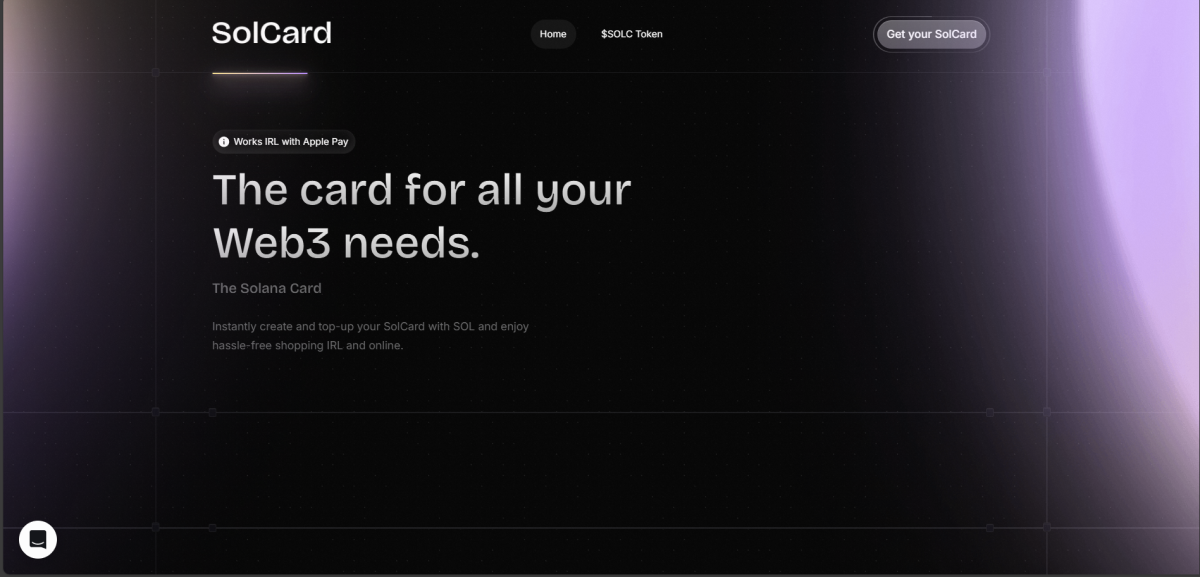 Solcard - Melhores cartões criptos de débito sem KYC 2026
